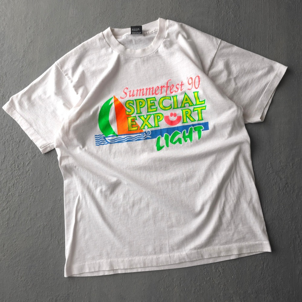 Vintage 90s Screen Stars Best White Summerfest Special Export Light T-shirt XL